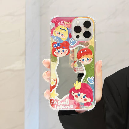 Case Cartoon Mirrored Phone FashionChic