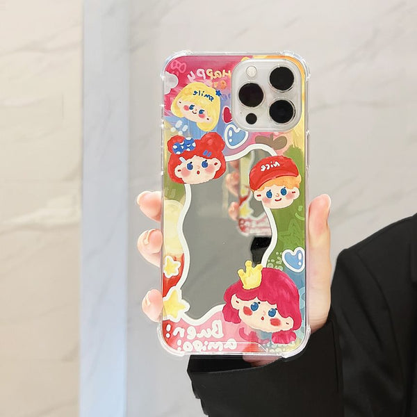 Case Cartoon Mirrored Phone FashionChic