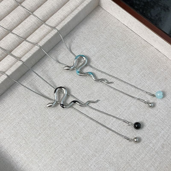 Lariat Pendant Necklace Snake Alloy FashionChic