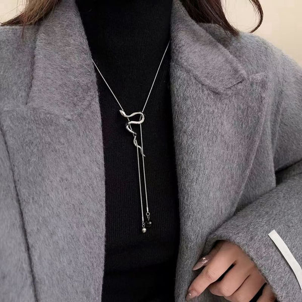 Lariat Pendant Necklace Snake Alloy FashionChic