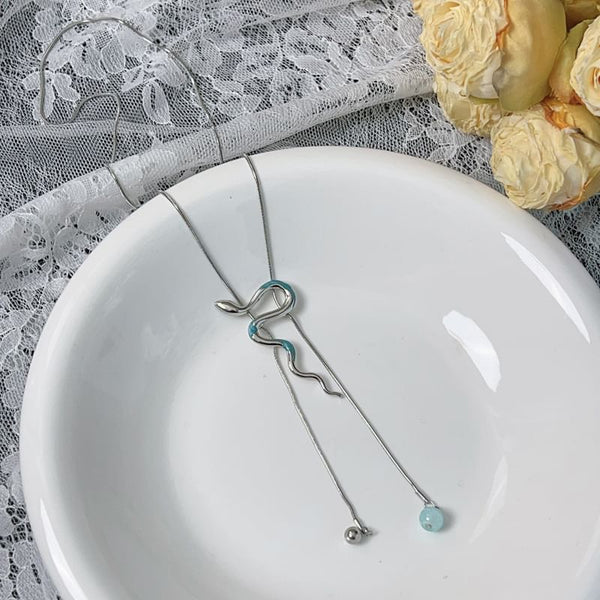 Lariat Pendant Necklace Snake Alloy FashionChic