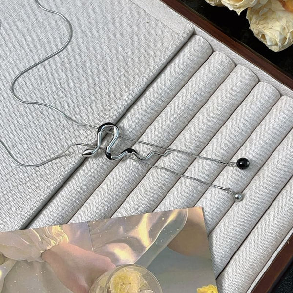 Lariat Pendant Necklace Snake Alloy FashionChic