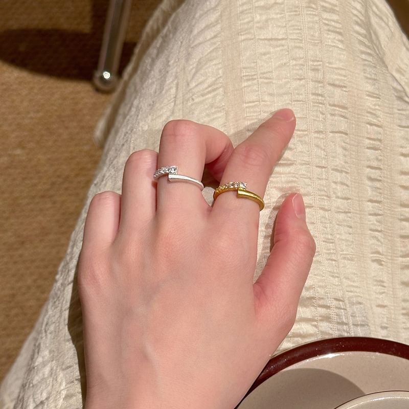 Rhinestone Alloy / Set Open Ring FashionChic