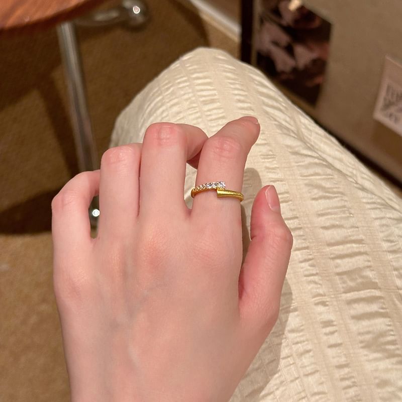 Rhinestone Alloy / Set Open Ring FashionChic