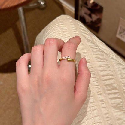 Rhinestone Alloy / Set Open Ring FashionChic