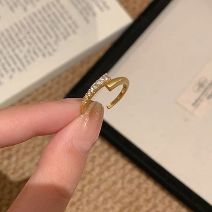 Rhinestone Alloy / Set Open Ring FashionChic