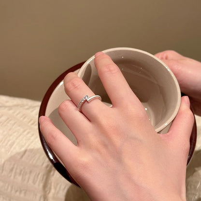 Rhinestone Alloy / Set Open Ring FashionChic