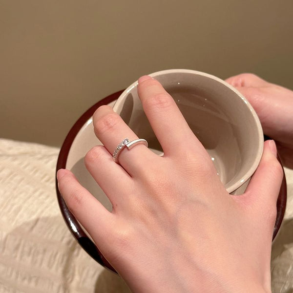 Rhinestone Alloy / Set Open Ring FashionChic