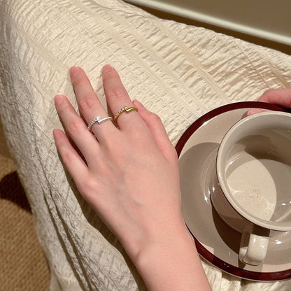 Rhinestone Alloy / Set Open Ring FashionChic