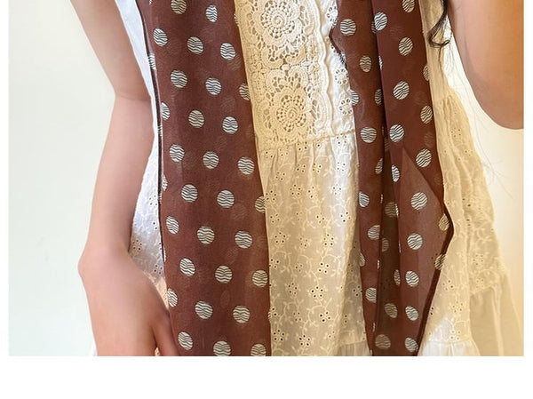 Scarf Narrow Dot Polka FashionChic