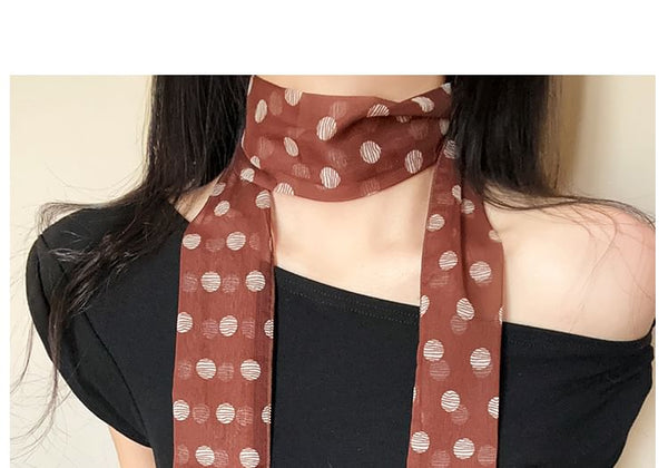 Scarf Narrow Dot Polka FashionChic