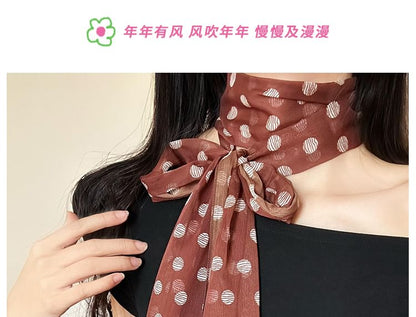 Scarf Narrow Dot Polka FashionChic