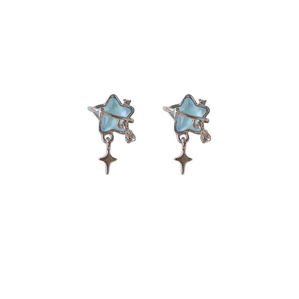 Star Clip / Rhinestone Earring Drop On FashionChic
