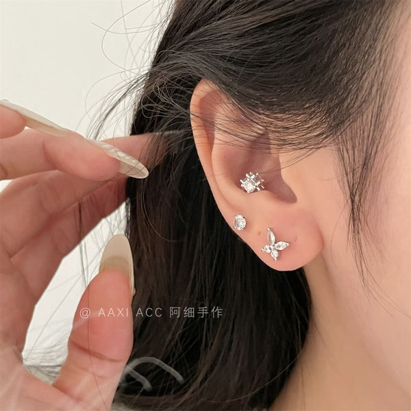 of 4: Set Stud Earring Rhinestone FashionChic