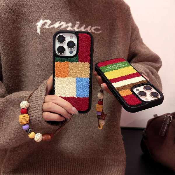 Strap / Color Case Block Set Chenille Phone FashionChic