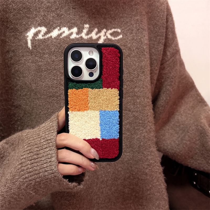 Strap / Color Case Block Set Chenille Phone FashionChic