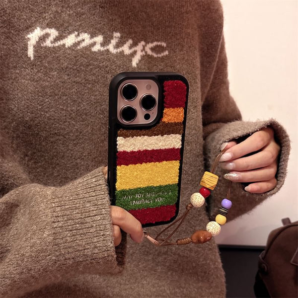 Strap / Color Case Block Set Chenille Phone FashionChic