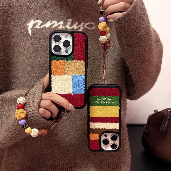 Strap / Color Case Block Set Chenille Phone FashionChic
