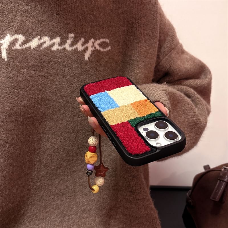 Strap / Color Case Block Set Chenille Phone FashionChic