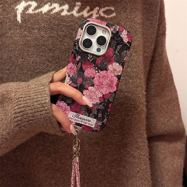 / Case Strap Set Rose Phone FashionChic