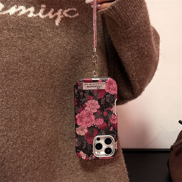 / Case Strap Set Rose Phone FashionChic