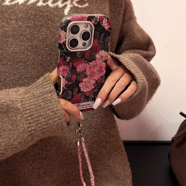 / Case Strap Set Rose Phone FashionChic