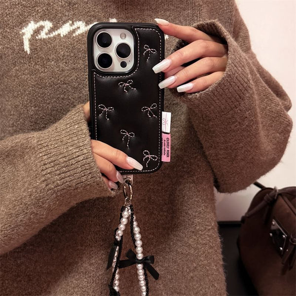 Bow / Set Strap Embroidered Case Phone FashionChic