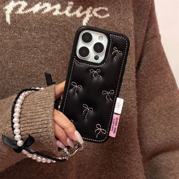 Bow / Set Strap Embroidered Case Phone FashionChic