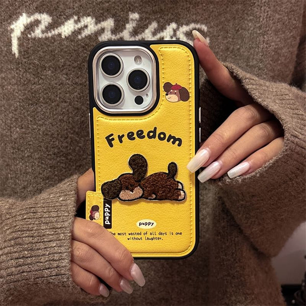 Case Set / Embroidered Strap Dog Phone FashionChic