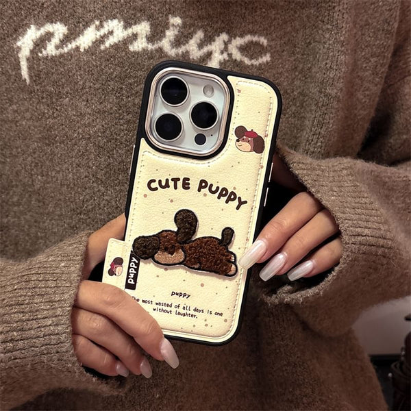 Case Set / Embroidered Strap Dog Phone FashionChic