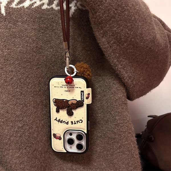 Case Set / Embroidered Strap Dog Phone FashionChic