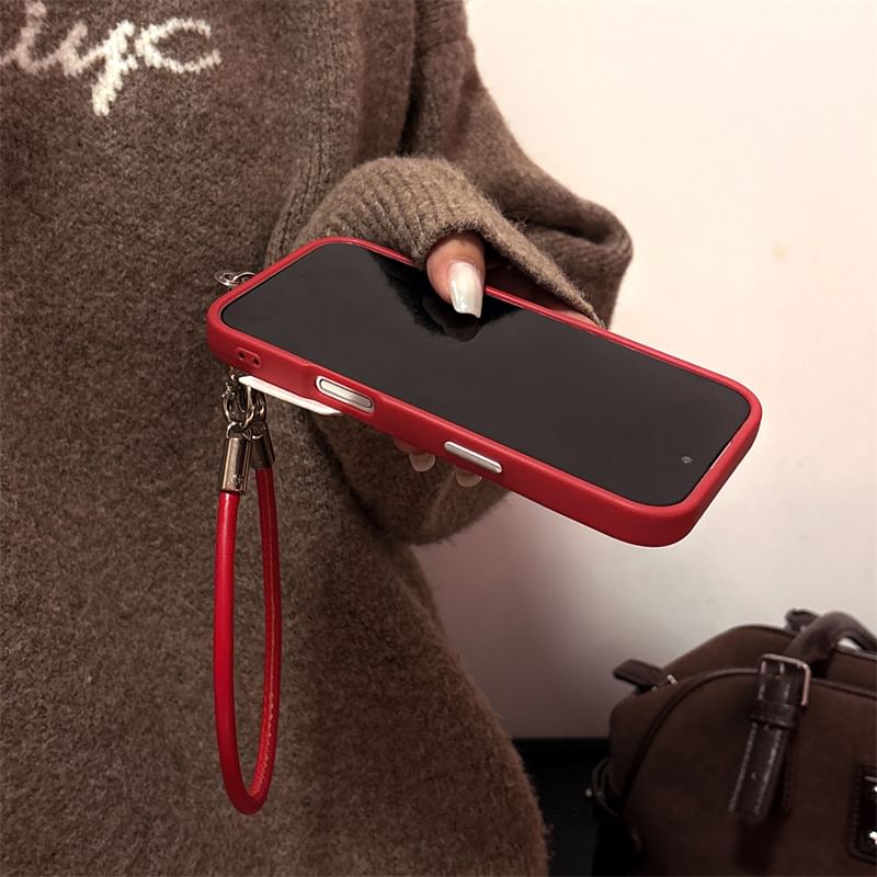 Cherry Strap / Set Embroidered Phone Case FashionChic