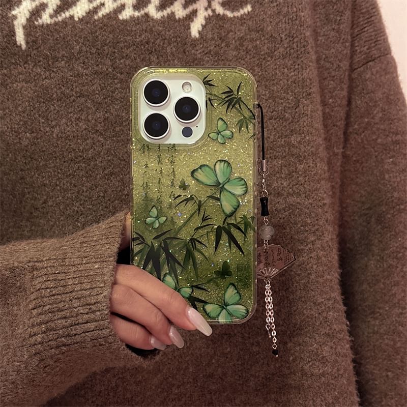 Case Set Bamboo Phone Butterfly Charm / FashionChic