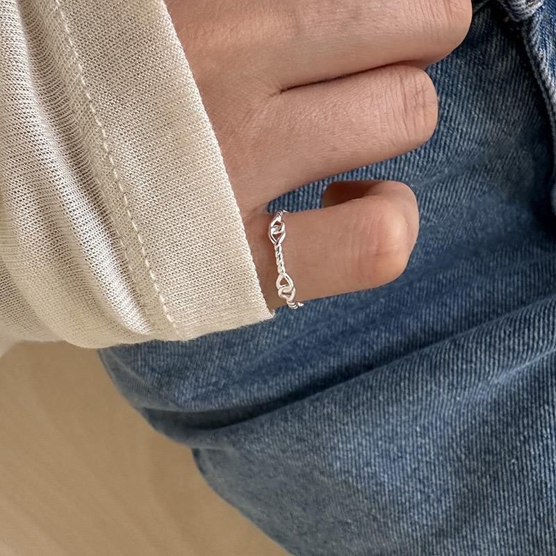 Sterling Twist Silver Ring 925 FashionChic