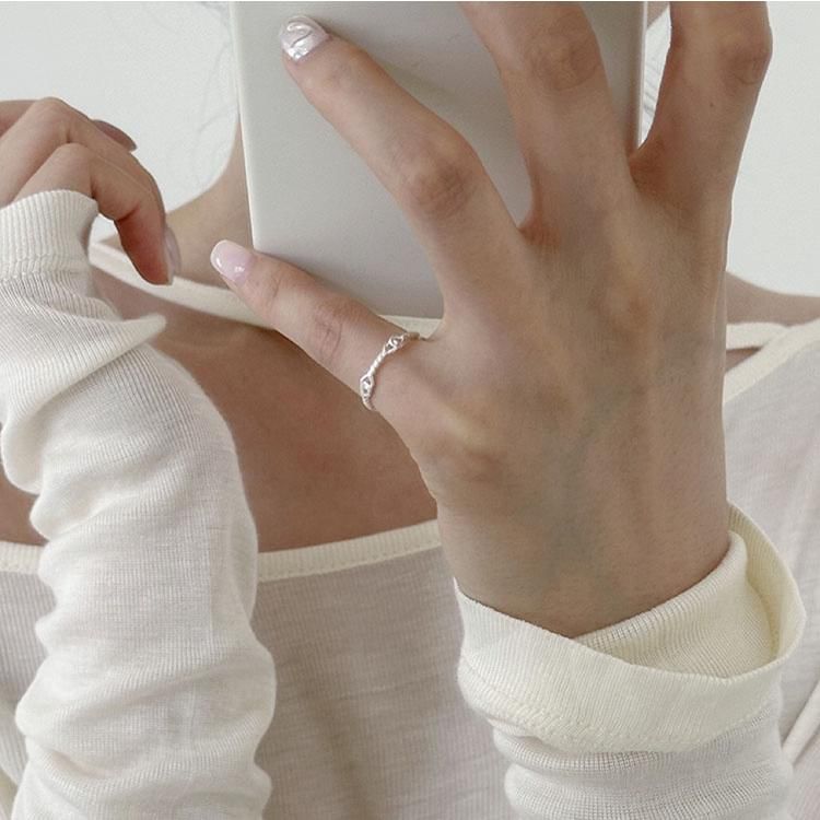 Sterling Twist Silver Ring 925 FashionChic