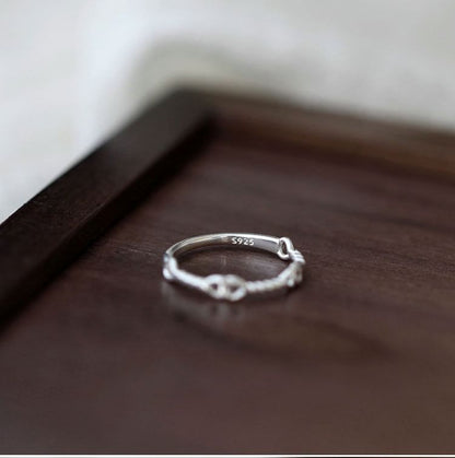 Sterling Twist Silver Ring 925 FashionChic