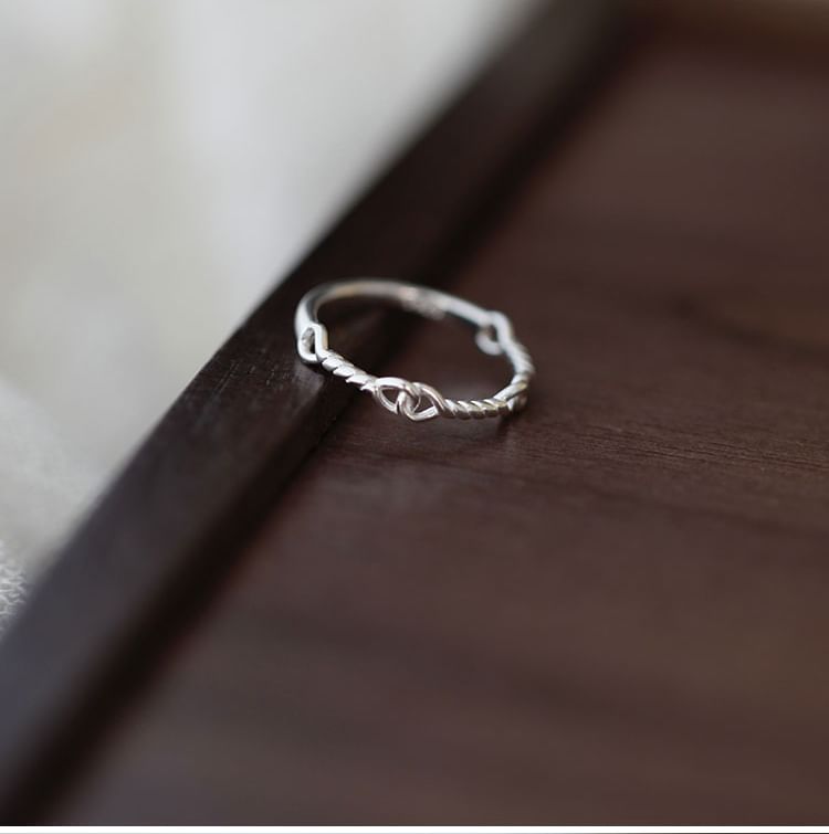 Sterling Twist Silver Ring 925 FashionChic