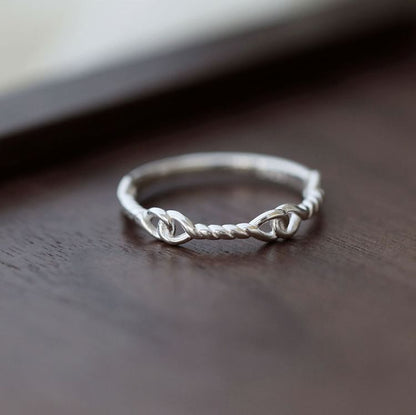 Sterling Twist Silver Ring 925 FashionChic