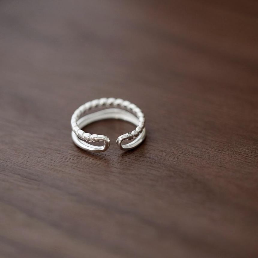 Sterling Open Ring 925 Metal Silver FashionChic