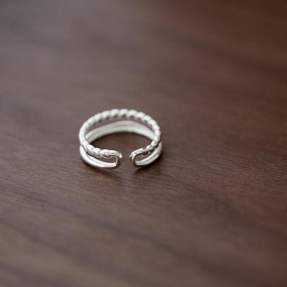 Sterling Open Ring 925 Metal Silver FashionChic
