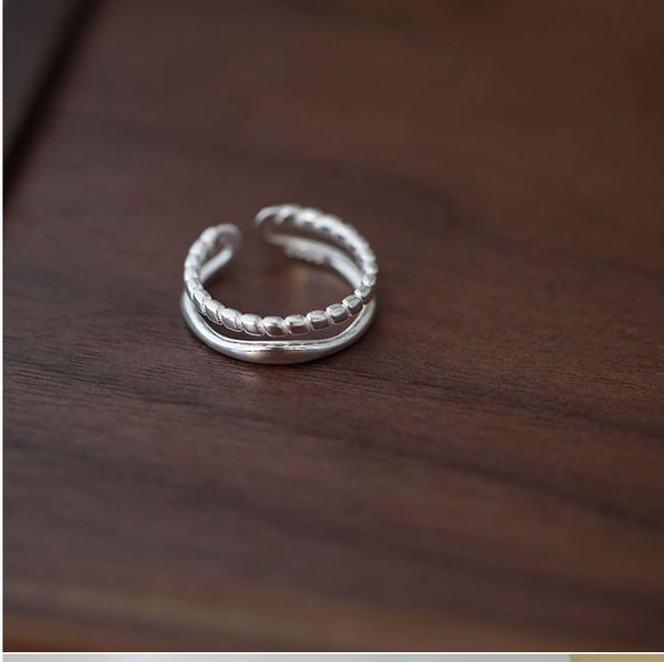 Sterling Open Ring 925 Metal Silver FashionChic