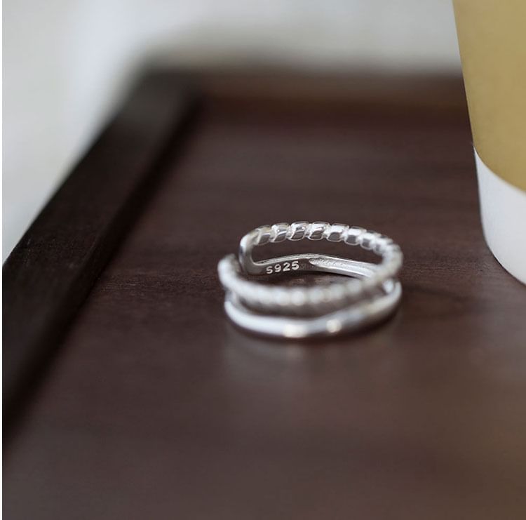 Sterling Open Ring 925 Metal Silver FashionChic