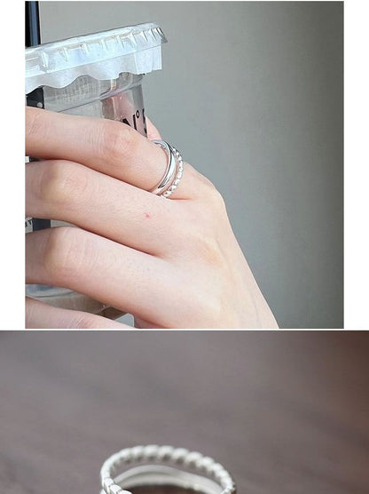 Sterling Open Ring 925 Metal Silver FashionChic