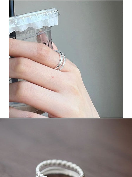 Sterling Open Ring 925 Metal Silver FashionChic