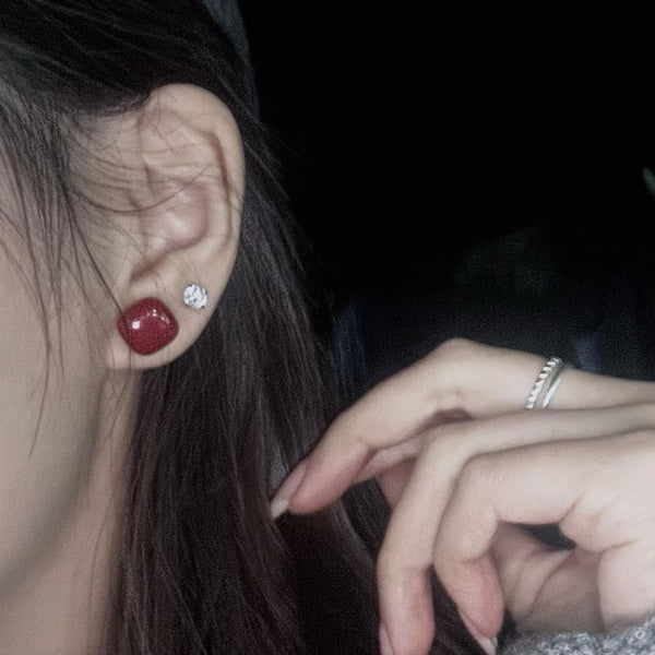 925 Sterling Square Stud Earring Silver FashionChic