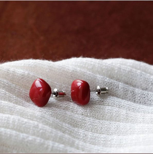 925 Sterling Square Stud Earring Silver FashionChic