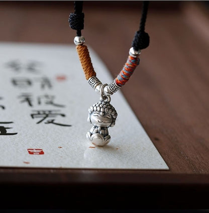 Silver 925 Buddha Sterling Pendant Necklace FashionChic