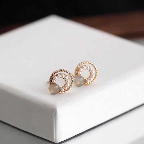 Circle Earring 925 Silver Stud Sterling Double FashionChic