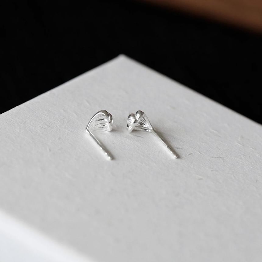 Stud Sterling Earring 925 Shell Silver FashionChic