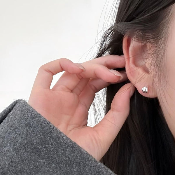 Stud Sterling Earring 925 Shell Silver FashionChic